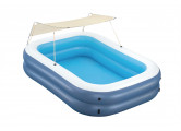 Детский надувной бассейн 254х178x140см, 778 л, от 6 лет Bestway Summer Blissn, с навесом 54449