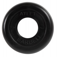 Диск обрезиненный d51мм MB Barbell Atlet 1,25кг черный MB-AtletB51-1,25