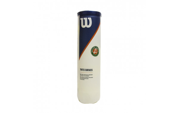 Мяч теннисный Wilson Roland Garros All CT WRT116400 4 мяча, зеленый 600_380