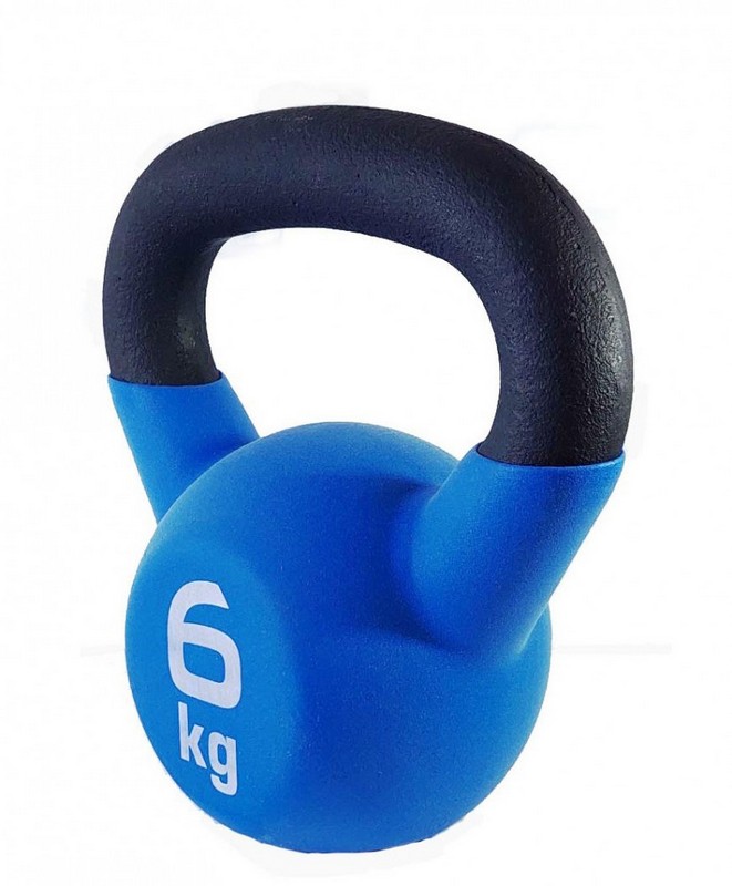 Гиря чугунная с виниловым покрытием 6 кг Sport Elite ES-0670 матовая 661_800