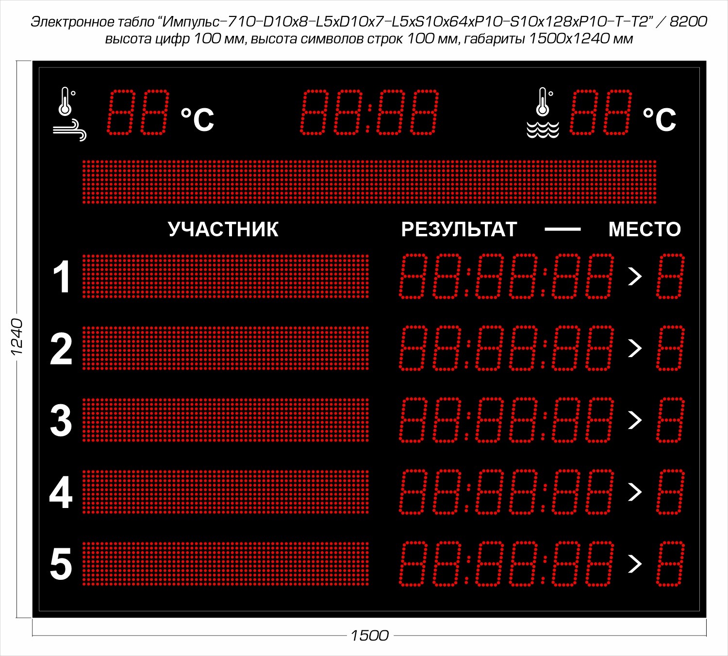 Табло для плавания Импульс 710-D10x8-L5xD10x7-L5xS10x64xP10-S10x128xP10-T-T2 1500_1352