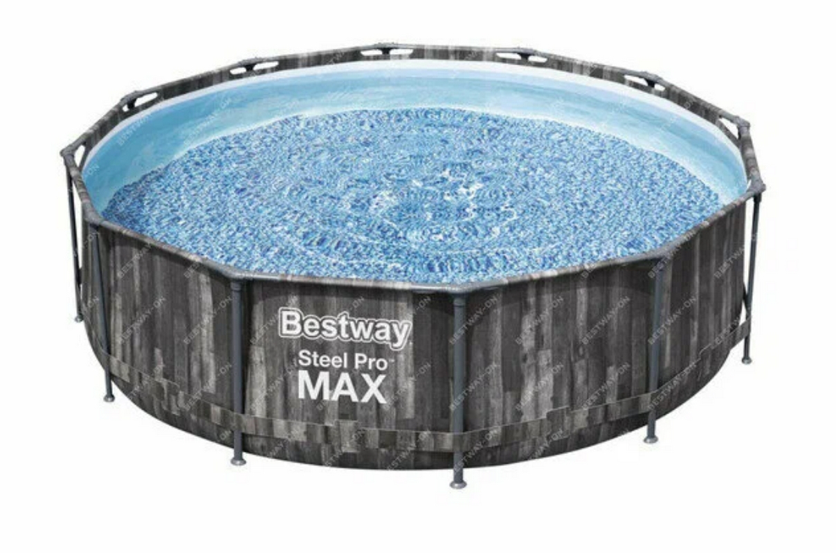 Каркасный бассейн 366х122см, 10250л, фильтр-насос, лестница Bestway Steel Pro Max 561PZ 1208_800