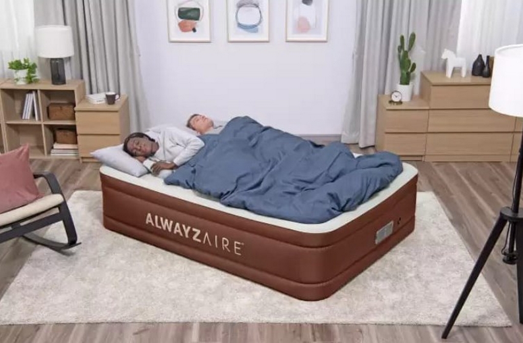 Надувная кровать 152х203х51см встр.насос 220В с автоподкачкой, до 350кг Bestway AlwayzAire 69160 1024_673
