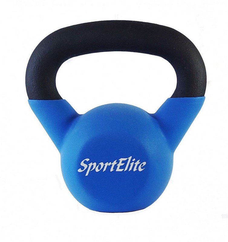 Гиря чугунная с виниловым покрытием 6 кг Sport Elite ES-0670 матовая 754_800