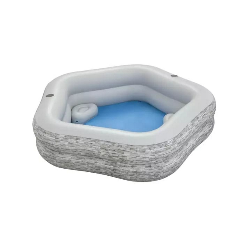 Детский надувной бассейн 213х206x53см, 575 л, от 6 лет Bestway Splash Paradise 54423 800_800